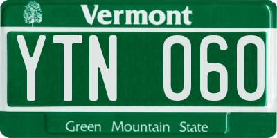 VT license plate YTN060
