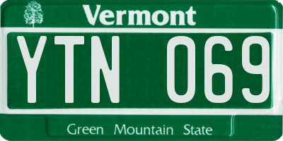 VT license plate YTN069