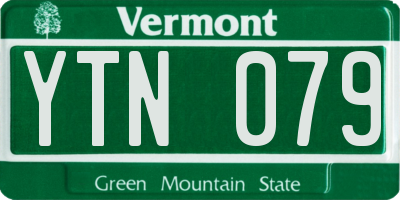 VT license plate YTN079