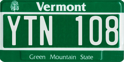 VT license plate YTN108