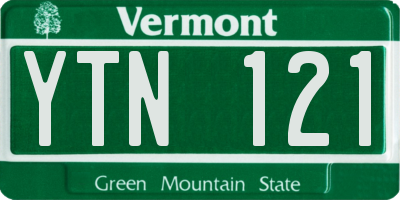 VT license plate YTN121