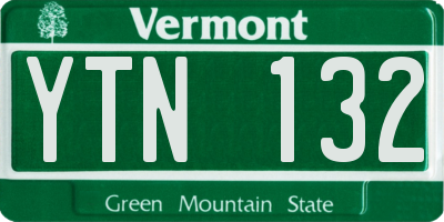 VT license plate YTN132