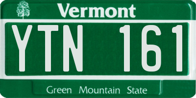 VT license plate YTN161