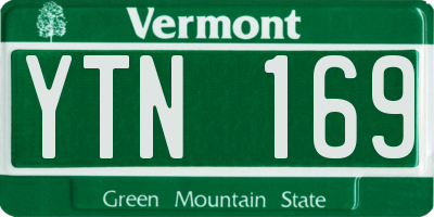 VT license plate YTN169