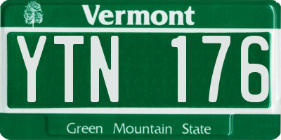 VT license plate YTN176