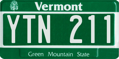 VT license plate YTN211