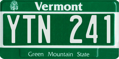 VT license plate YTN241