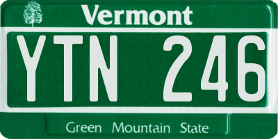 VT license plate YTN246