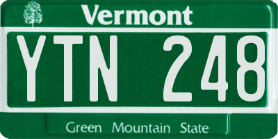 VT license plate YTN248