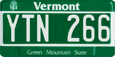 VT license plate YTN266