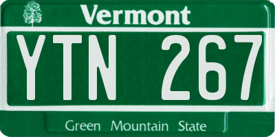 VT license plate YTN267