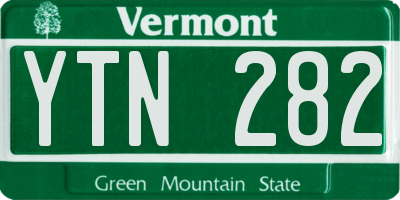 VT license plate YTN282
