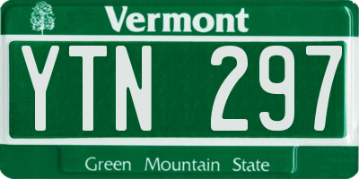 VT license plate YTN297
