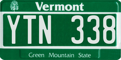 VT license plate YTN338
