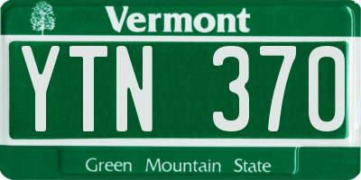 VT license plate YTN370