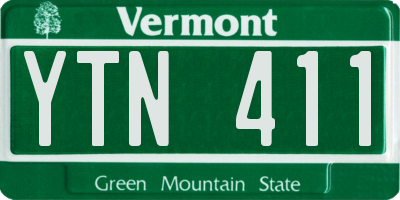 VT license plate YTN411