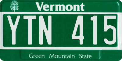 VT license plate YTN415