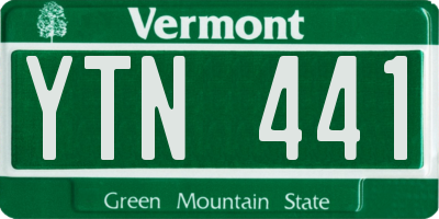VT license plate YTN441