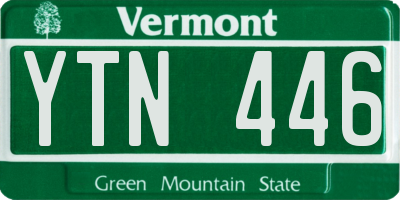 VT license plate YTN446