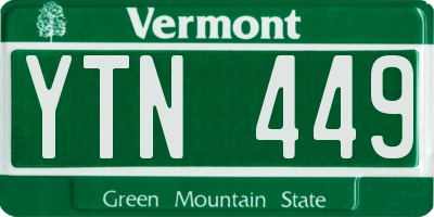 VT license plate YTN449