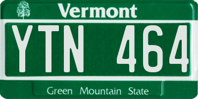 VT license plate YTN464