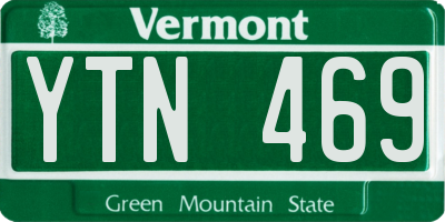 VT license plate YTN469