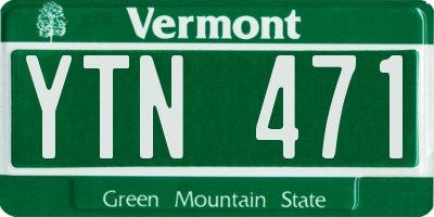 VT license plate YTN471