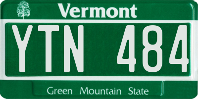 VT license plate YTN484