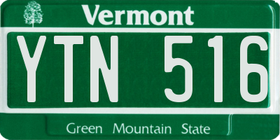 VT license plate YTN516