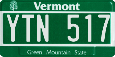 VT license plate YTN517