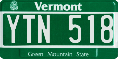 VT license plate YTN518