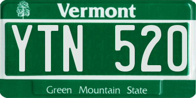 VT license plate YTN520
