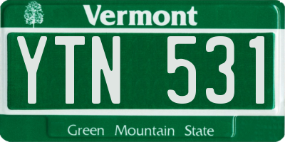 VT license plate YTN531