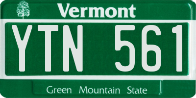 VT license plate YTN561
