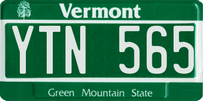 VT license plate YTN565