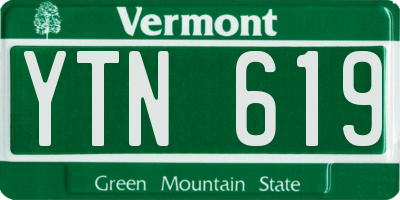 VT license plate YTN619