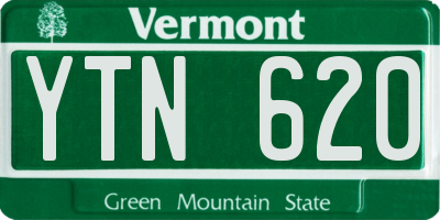 VT license plate YTN620