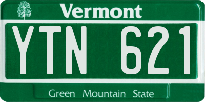 VT license plate YTN621