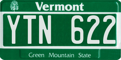 VT license plate YTN622
