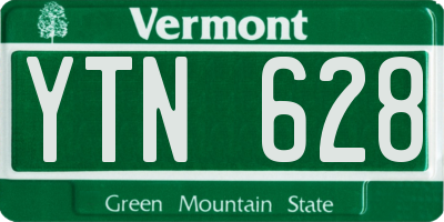 VT license plate YTN628