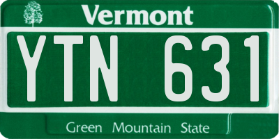 VT license plate YTN631