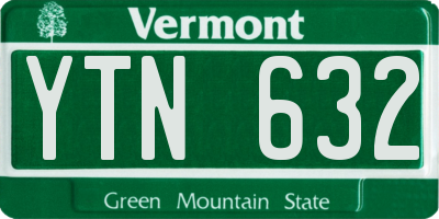 VT license plate YTN632