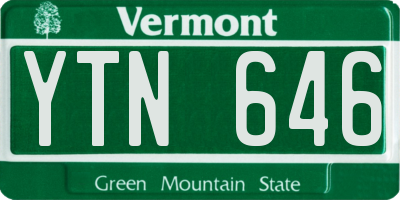 VT license plate YTN646