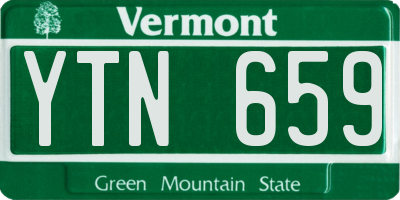 VT license plate YTN659