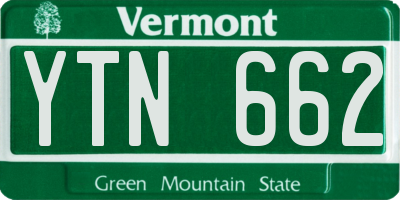 VT license plate YTN662