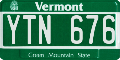 VT license plate YTN676