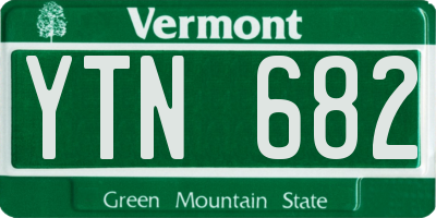 VT license plate YTN682