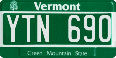 VT license plate YTN690