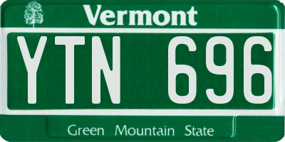 VT license plate YTN696