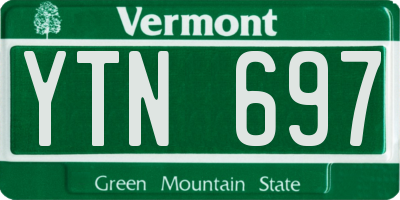 VT license plate YTN697